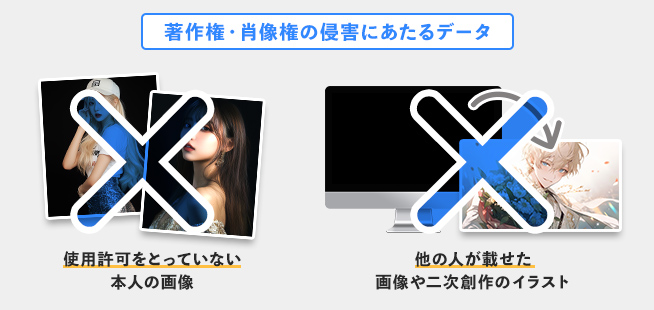 著作権・肖像権の侵害にあたるデータ
